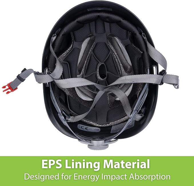 Land Helmets ClimbPro Helmet EN 12492 Vented for Rock Climbing – Durable, Lightweight Shell, Adjustable Chin Strap, Perfect for Outdoor Adventure with Universal Accessory Slots