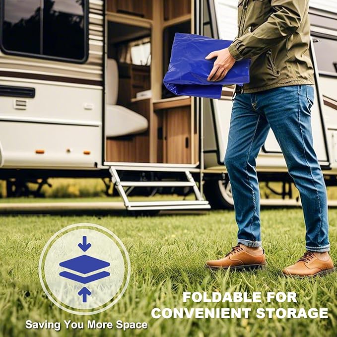 Moongiantgo 63.4G/240L Foldable Water Bladder-1000D PVC Portable Emergency Water Storage Container with Valve & Overflow Kit-Soft Storage Bag for Emergencies, RV, Camping, Irrigation