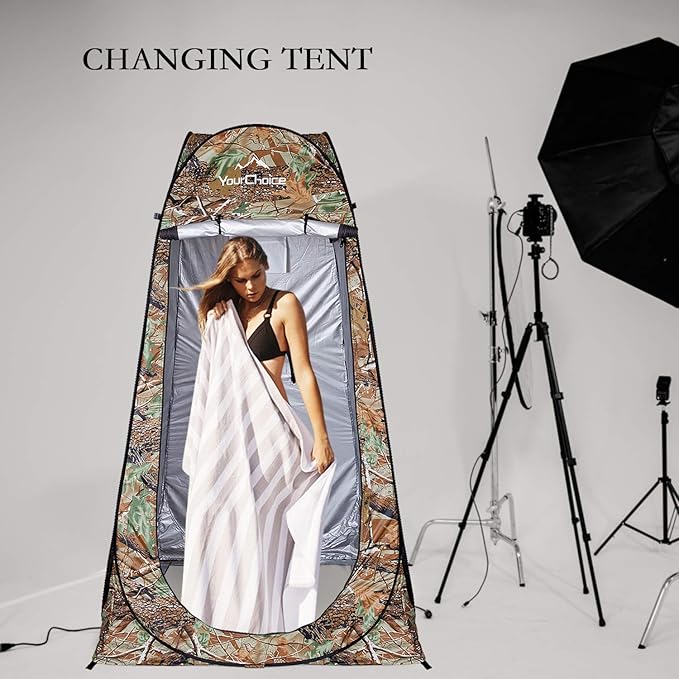 Your Choice Pop Up Privacy Shower Tent - Portable Changing Tent for Camping, Beach & Hiking - 6.2FT Lightweight with Carry Bag, Quick Setup & Full Coverage