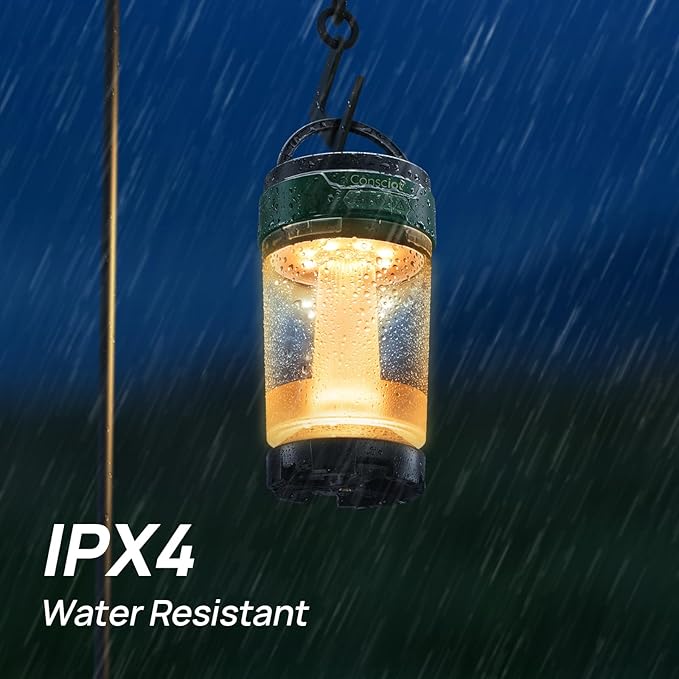 Consciot LED Camping Lantern, USB-C Rechargeable, 5 Light Modes 3 Color Temperatures 4400mAh Battery | Disassembly Free Design & Magnetic | Dimmable Flash Light & Night Light for Indoor and Outdoor