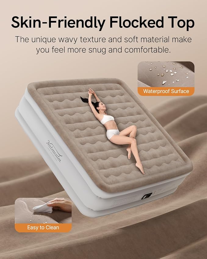Air Mattress King with Built in Pump, Upgraded 20” Raised Blow Up Mattress, Inflatable Mattress for Camping Guest Home, Fast Inflation, King Size Air Bed, colchon inflable