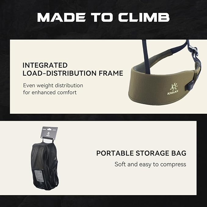 KAILAS B4 Rock Climbing Harness Men Roofing Harness Safety Belt Climbing Gear Adjustable Mountaineering Lightweight