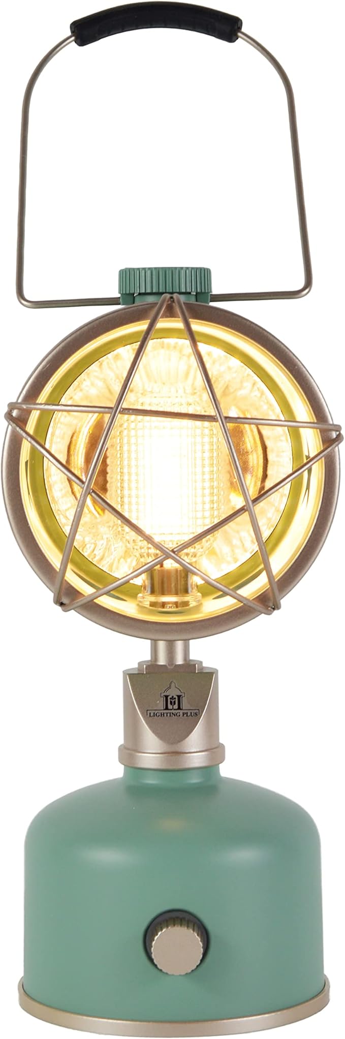 LED Camping Lantern - Battery Powered, Rechargeable Vintage Railroad Lamp, Decorative