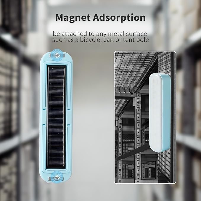 Solar Rechargeable Camping Lantern - 2000 Lumens, 4 Light Modes, Portable Power Bank (Blue)