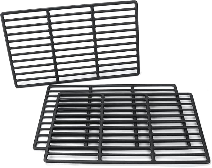 Hisencn 17.8'' Cooking Grates for Char-Griller Legacy 2190 Grill, Cast Iron Grates Replacement Parts for Dyna Glo DGN486DNC, DGN486SNC,DGN576DNC, Fit for Napoleon LD4 LD4NSS R525 R525NK R525SB