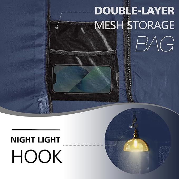 Bed Tent Bed Canopy King Size Tents for Adult and Kids- Original Design Portable Dream Tent Indoor Sleeping 80% Blackout with 3 Doors Breathable Big Space Tents