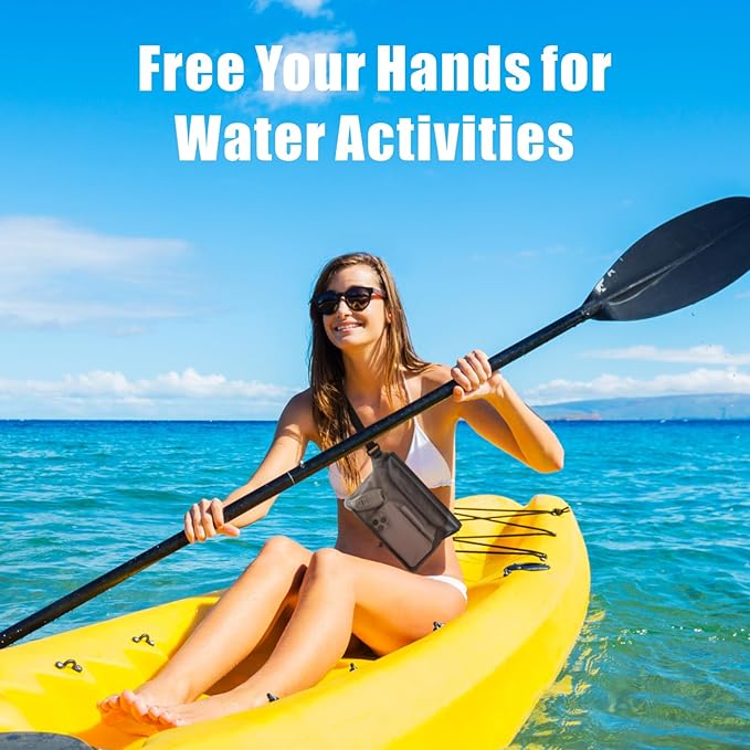 F-color Waterproof Fanny Pack - Waterproof Phone Pouch with Waist Strap - Cruise Essentials 2025 Must Haves Waterproof Pouch Dry Bag Keep Phone Valuables Safe for Beach Kayaking Boating Fishing