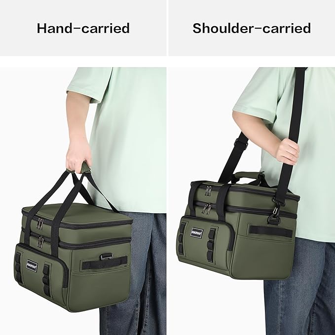 Insulated Soft Cooler Bag, Large Ice Coolers Soft Sided Ice Chest for Beach, Collapsible and Portable