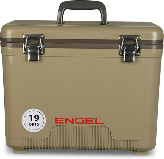 Engel 19qt Leak-Proof, Air Tight, Drybox Cooler and Small Hard Shell Lunchbox for Men and Women