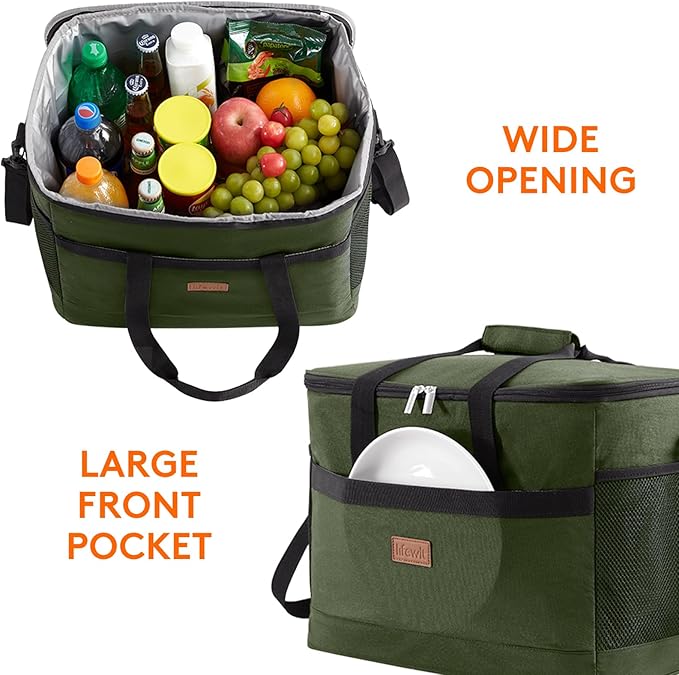 Lifewit Cooler Bag 30/50/60 Cans Collapsible and Insulated Large Lunch Bag Leakproof Soft Cooler Portable Tote for Camping/BBQ/Family Outdoor Activities