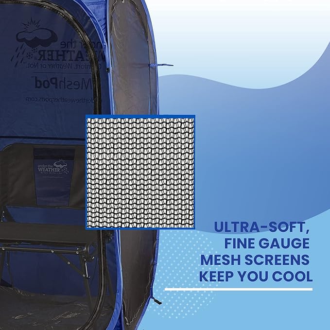 WeatherPod® The Original Shark Tank MyPod™ Mesh 1-2 Person Pop-Up Screen Pod - Keeps Out Bugs, Mosquitos, and Harmful UV Rays - UPF 50 for Maximum Protection from The Sun