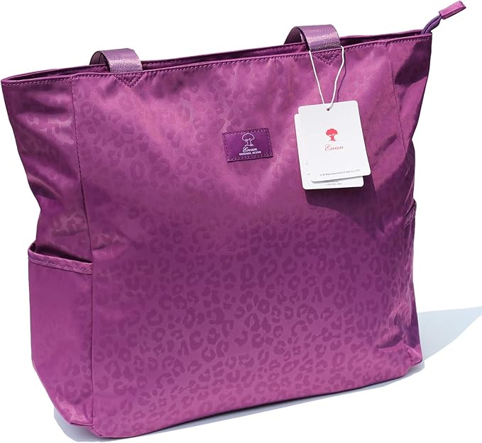 ESVAN Original Floral Water Resistant Large Tote Bag Shoulder Bag for Gym Beach Travel Daily Bags Upgraded