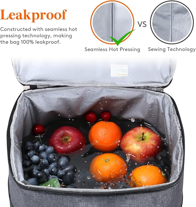 Lifewit Cooler Bag 30/50/60 Cans Collapsible and Insulated Large Lunch Bag Leakproof Soft Cooler Portable Tote for Camping/BBQ/Family Outdoor Activities