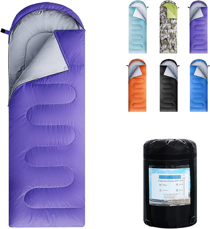 Sleeping Bags for Adults,Kids & Girls-Warm & Cold Weather Lightweight Waterproof Sleeping Bag Backpack with Compact Bag,Great for 3-4 Seasons Hiking,Camping and Outdoor Mountaineering