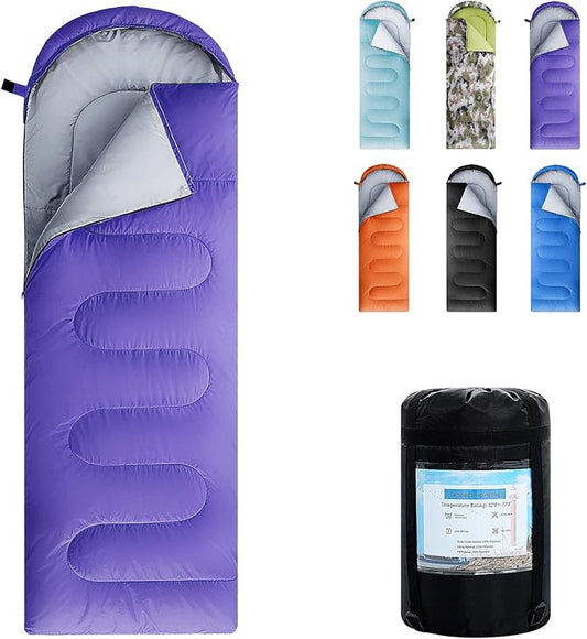 Sleeping Bags for Adults,Kids & Girls-Warm & Cold Weather Lightweight Waterproof Sleeping Bag Backpack with Compact Bag,Great for 3-4 Seasons Hiking,Camping and Outdoor Mountaineering