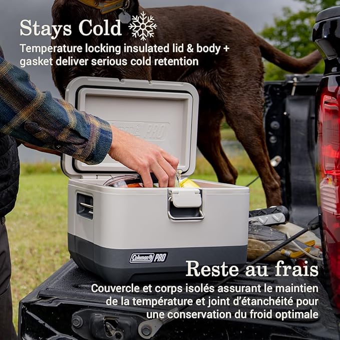 Coleman Pro Heavy-Duty Insulated 9-Quart Hard Cooler Lunchbox Durable Portable Cooler for Rugged Outdoor & Jobsite Use Anchor Points for Secure Transportation