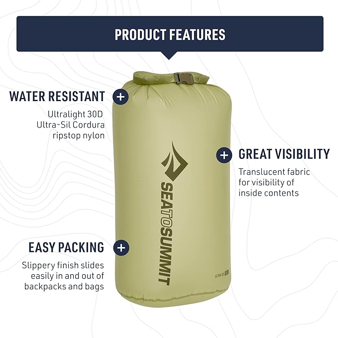 Sea to Summit Ultra-Sil Dry Bag, Ultralight Waterproof Dry Storage
