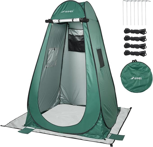 Pop Up Shower Tent, 75” x 48”x 48” Portable Outdoor Bathroom Privacy Shower Camping Tent Changing Toilet with Carry Bag, for Camping Hiking Beach Picnic Fishing