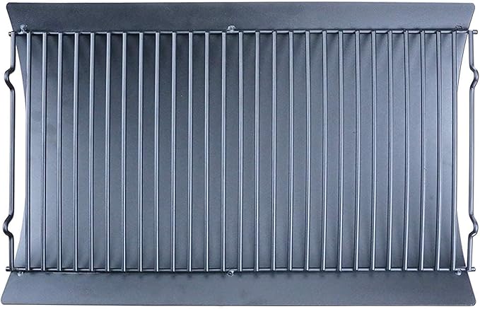 Uniflasy 20 Inches Ash Pan Replacement for Chargriller 5050, 5072, 5650, 2123, 2223, 2823 Charcoal Grills,Char-Griller Grill Grate Model 200157,Chargriller Replacement Part with 2pcs Fire Grate Hanger