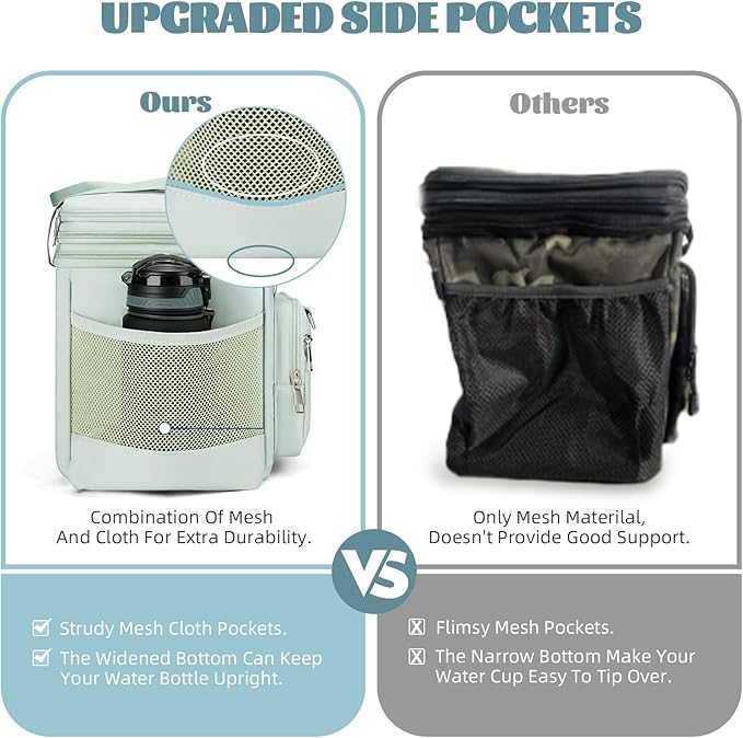 Insulated Lunch Box for Men/Women: Reusable Lunch Bag for Work Office Daytrip Picnic Beach - Leakproof Cooler Tote Bag Organizer for Adults - Green