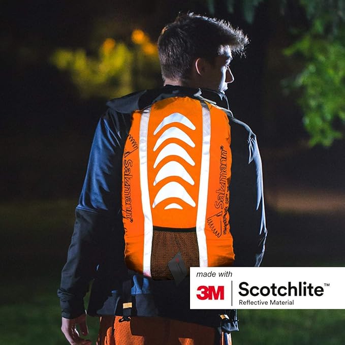 Salzmann Reflective Backpack Cover | High Visibility, Waterproof & Weatherproof | Ideal for Cycling, Running & Hiking