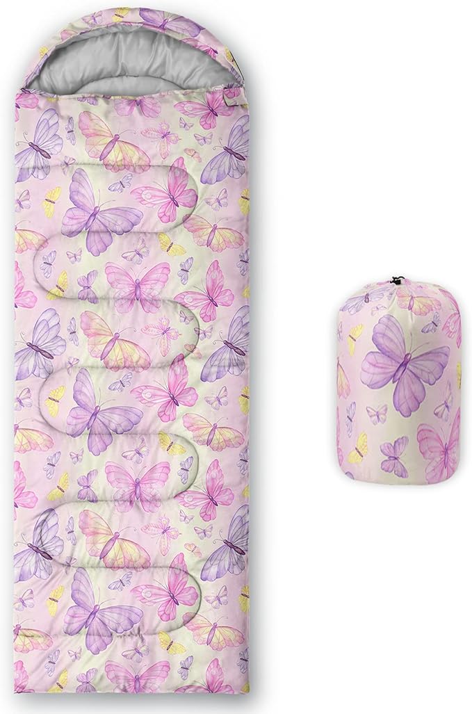 QOOMO Camping Sleeping Bags,3 Season Warm & Cool Weather,Lightweight,Waterproof Sleeping Bags for Adults & Kids,Traveling,and Outdoors,Camping Gear Equipment