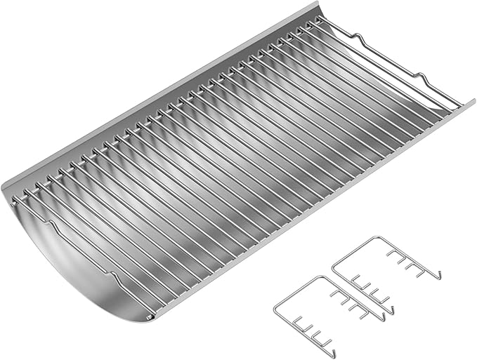LS'BABQ Stainless Steel 27 Inch Charcoal Ash Pan Replacement for Chargriller Charcoal 1224, 1324, 2121, 2222, 2727, 2828, 2929, Charbroil 17302056 Grill