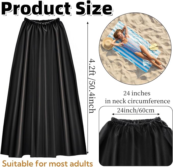 Goaste Portable Changing Room Tent, Instant Dressing Cover Ups, Clothes Changing Privacy Shelters, Changing Curtain Cloak with Round Collar for Beach, Camping, Hiking, Dance Competition, 4.2ft Length
