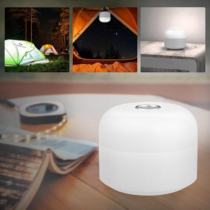Outdoor Camping Light Portable Tent Light, 4000 mAh Charger Camping Light, Signal Light, Flashlight Light, Hurricane Emergency Light, Power Outage, Home, Hiking (White)