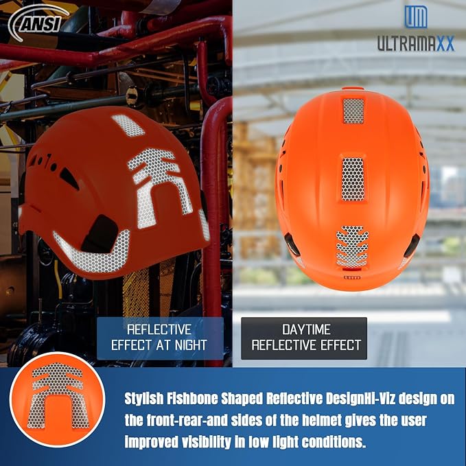 Safety Helmet Hard Hat, ANSI Z89.1 Approved Lightweight Vented Work Helmet, 6-Point Adjustable Ratchet Suspension Hardhat Ideal for Industrial and Construction