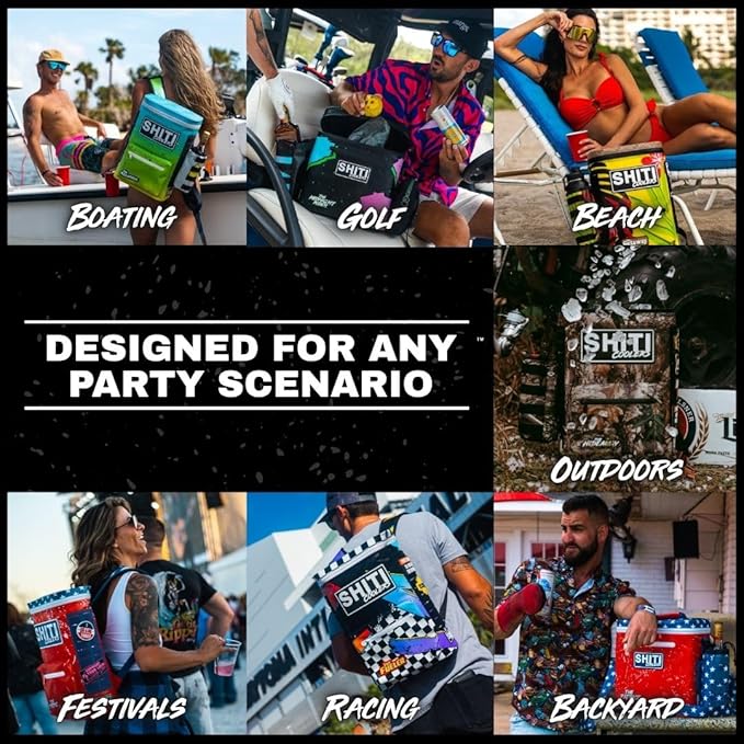 SHITI Coolers Cooler Backpack for Camping, Travel, Beach, Soft Lunch Box for Food, Drinks & Ice, Portable, Waterproof 24 Hr Insulated Bag with Shoulder Straps, Customizable