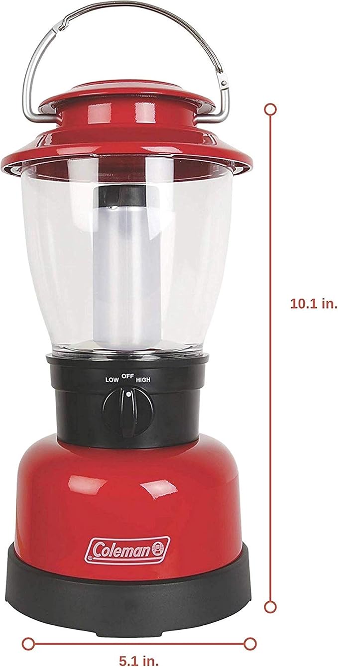 Coleman 4D Battery-Powered Personal LED Lantern, Water & Impact-Resistant with Carabiner Handle, Shines Up to 700 Lumens, Outdoors Camping Essentials
