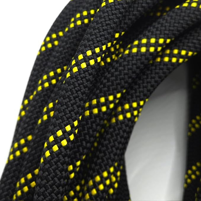 Static Climbing Rope 10.5mm UIAA Static Line Rappelling Rope Nylon Kern Mantle Rope for Escape Rope Rock Climbing, Mountain Tree Climbing, Hauling, Rescue