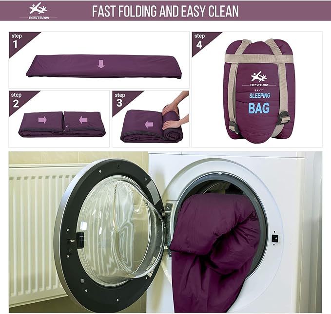 Warm Weather Sleeping Bag - Portable Waterproof Compact Lightweight, Packable for Kids, Teens Adults Camping Backpacking Hiking, Spring Summer Fall