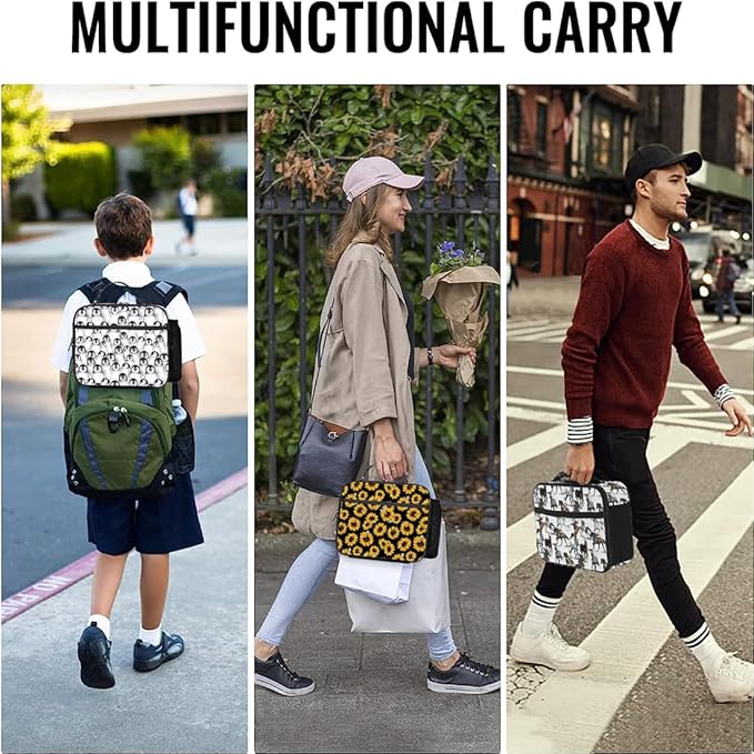 Horse Lunch Bag Reusable Insulated Lunch Box Keep Food Cooler Thermal Lunch Tote for Women Men