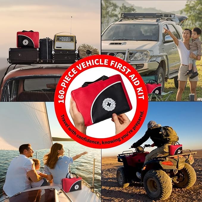 Protect Life Survival First Aid Kit for Home/Business, Camping Survival Kits | Mini Travel First Aid Kit | Camping Equipment | Small Kits for Car | Outdoor Emergency Survivals Pack