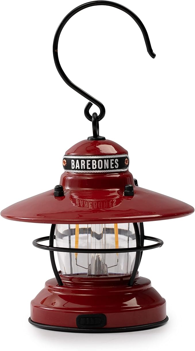 Barebones Edison Mini Vintage Adjustable LED Compact Outdoor Lantern - Essential Gear for Camping, Hiking, Fishing, Tents and Outdoor Adventures