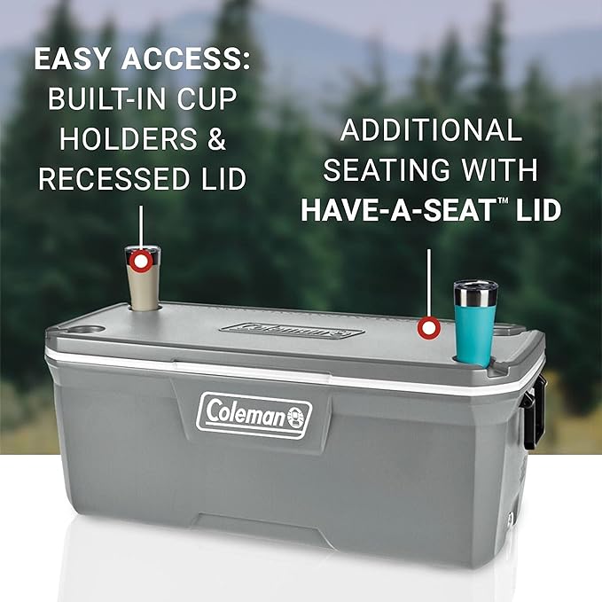 Coleman Classic Series Insulated Portable Cooler, Leak-Resistant Outdoor Hard Cooler Keeps Ice up to 5 Days, 52/70/120/150 Quart