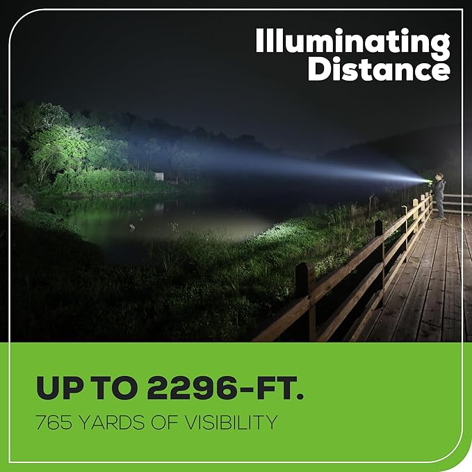 Greenworks 24V LED Handheld Spotlight with 765 Yard Distance, Cordless 3000 Lumen Work Light with 2Ah Battery and Charger