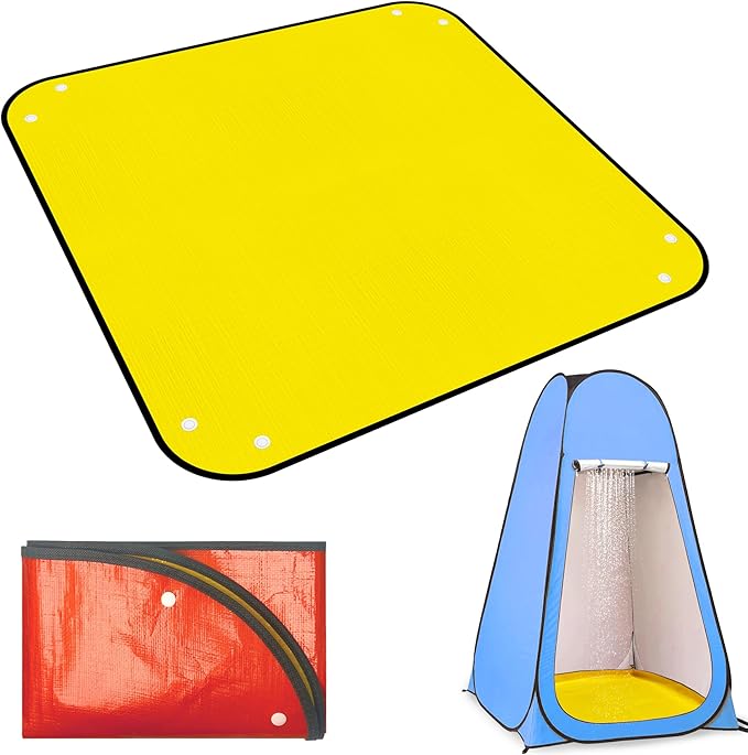 39.5" Camp Shower Tent Bottom Mat, Non Slip Changing Tent Bottom Pad, Removable Outdoor Shower Tent Floor Mat, Portable Pop up Privacy Tent Damp Pad, Prevent Dirtying & Protect Feet, Only Cushion