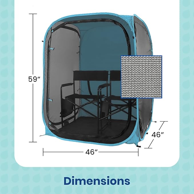 WeatherPod® The Original Shark Tank MyPod™ Mesh 1-2 Person Pop-Up Screen Pod - Keeps Out Bugs, Mosquitos, and Harmful UV Rays - UPF 50 for Maximum Protection from The Sun