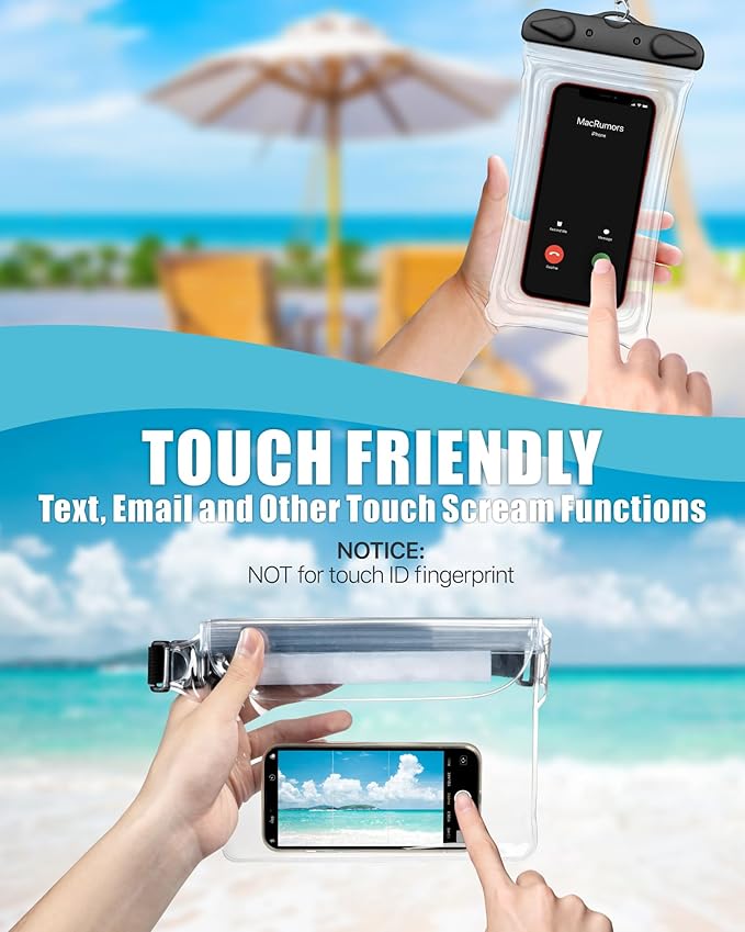 F-color Waterproof Fanny Pack - Waterproof Phone Pouch with Waist Strap - Cruise Essentials 2025 Must Haves Waterproof Pouch Dry Bag Keep Phone Valuables Safe for Beach Kayaking Boating Fishing