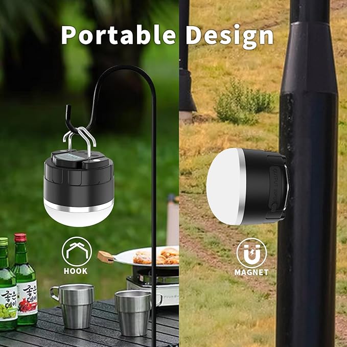 LED Camping Lantern Rechargeable 1000LM,4 Modes,Portable Tent Light Built-in 4000mAh Battery,Waterproof Emergency Light for Hurricane,Outdoors,Hiking,Outages