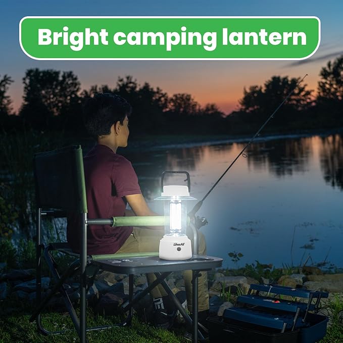 LitezAll LED Lanterns for Power Outages, Brightest Lantern 2000 Lumens - Battery Powered Light Emitting Diode Lantern for Emergency and Camping