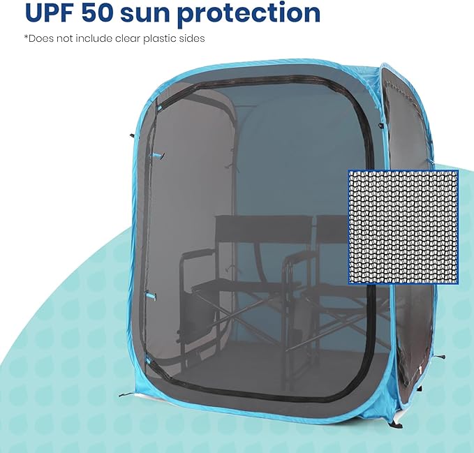 WeatherPod® The Original Shark Tank MyPod™ Mesh 1-2 Person Pop-Up Screen Pod - Keeps Out Bugs, Mosquitos, and Harmful UV Rays - UPF 50 for Maximum Protection from The Sun