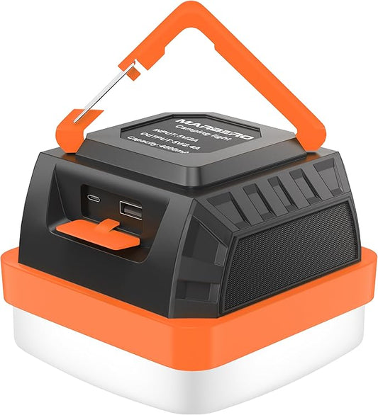 MARBERO 248LM Camping Lantern, LED Portable Lantern Tent Light, Emergency Power Bank, Survival Kits, Operated Lamp, for Camping, Power Outages, Hurricane, Hiking, Orange
