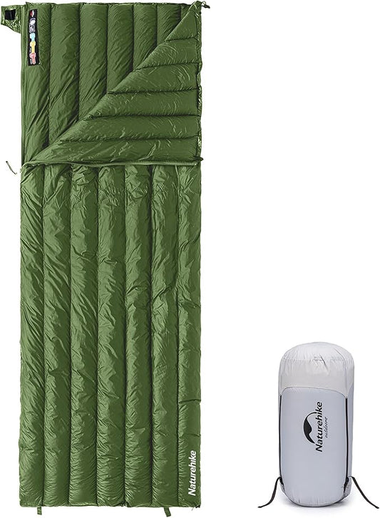 Naturehike Ultralight Backpacking Down Sleeping Bag for Adults, 650 Fill Power Sleeping Bag for 42/52℉, 20oz Compact Lightweight Sleeping Bags for Hiking Camping 3 Seasons