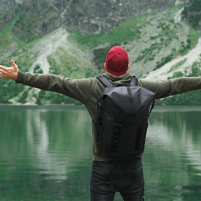 MIER Dry Bag Waterproof Backpack 30L Dry Sack Heavy Duty Roll-Top Closure for Kayaking, Beach, Boating, Swimming, Surfing