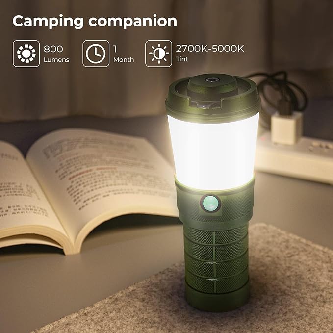 Sofirn BLF LT1 Lantern, Rechargeable Camping Waterproof Light Stepless Adjustable Color Temperature 2700K - 5000K 90 CRI, with USBA to USBC Cable and Anduril 2.0 UI (Carry Case Excluded)