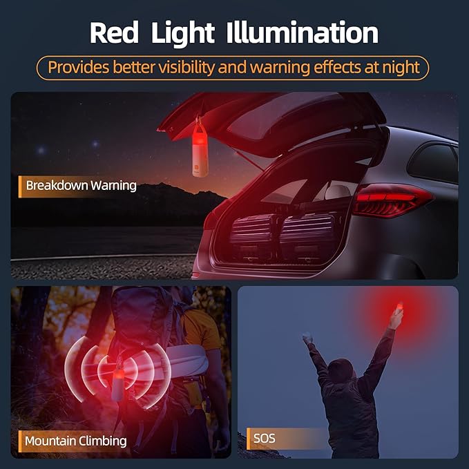 Dawnrise LED Camping Lantern, Up to 350 Hours Rechargeable Camping Light, 4 Modes Outdoor Flashlight Lantern with Red Light, Water Resistant Portable Tent Light for Emergency,Hiking,Hurricane (2PK)